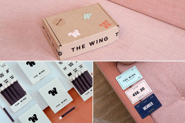 A selection of designed materials, with a "w' logo, by Emily Oberman.