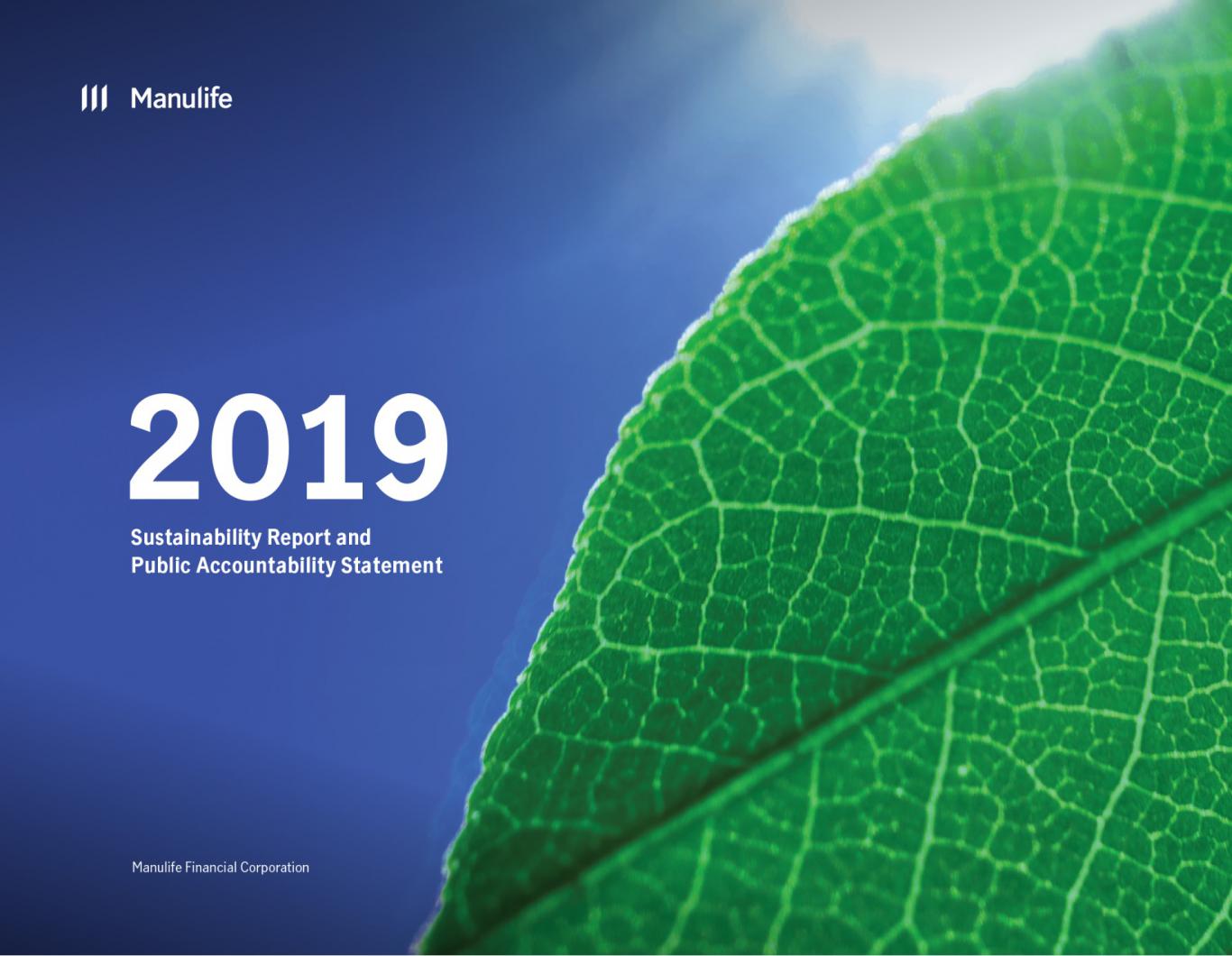 Manulife Sustainability Report and Public Accountability Statement