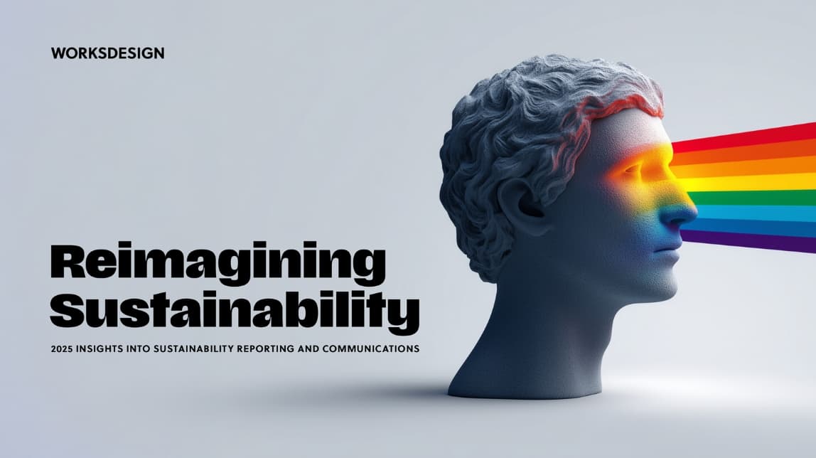 Home page of Works Design’s 2025 Insights into Sustainability Reporting and Communications website.