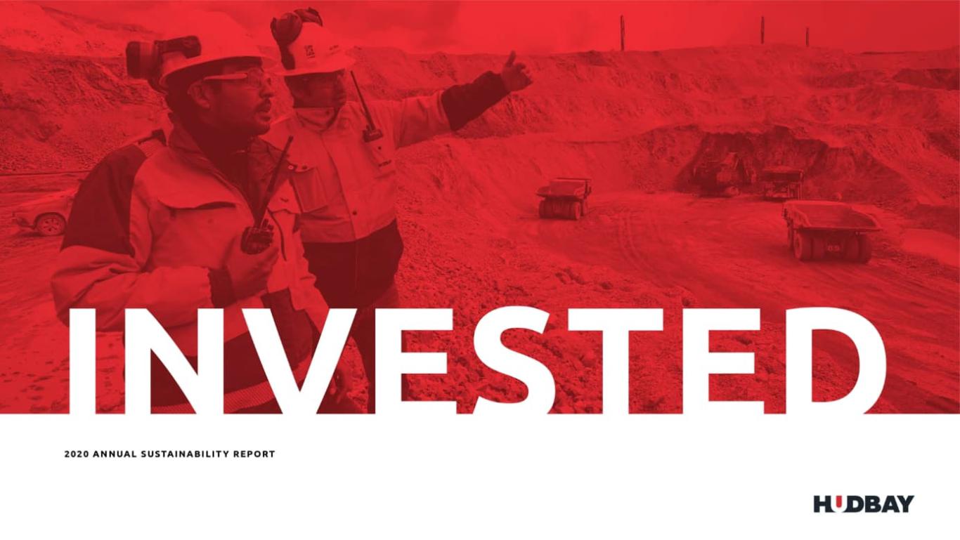 Cover of Hudbay’s 2020 Annual Sustainability Report.