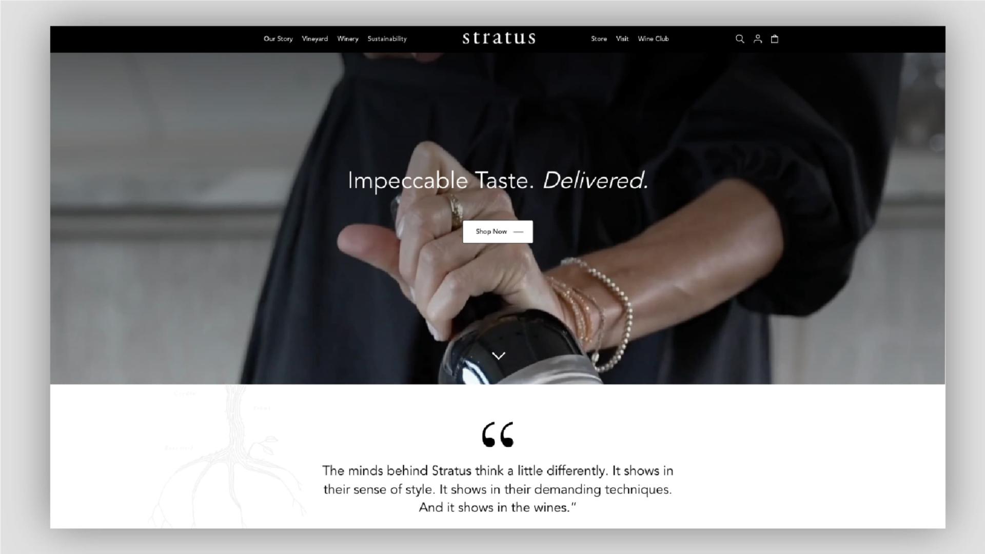 Screenshot from the Stratus website.