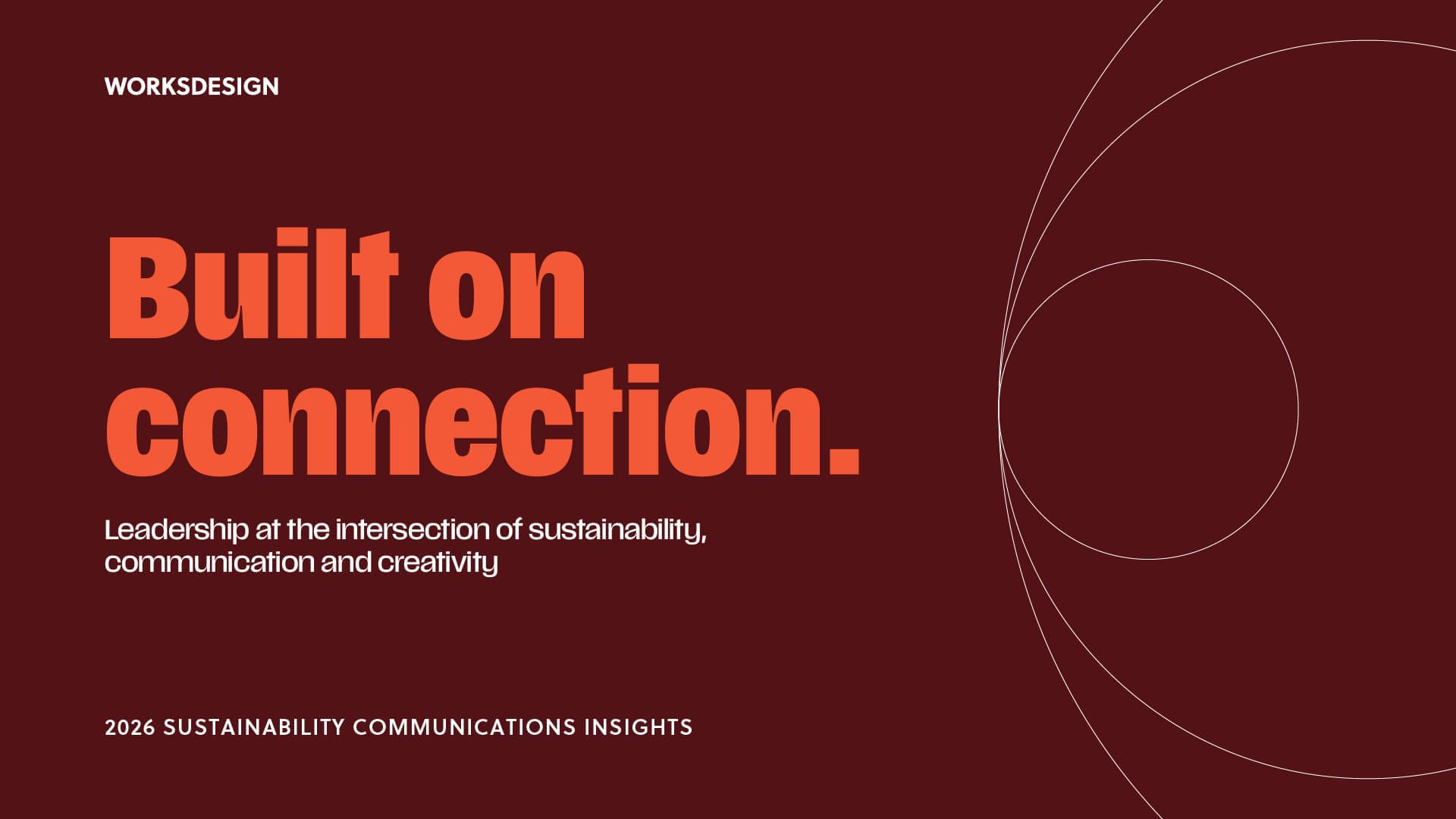 Built on connection. Leadership at the intersection of sustainability, communication and creativity. 2026 Sustainability Communications Insights
